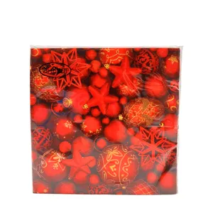 Guardanapo Bolas Natalinas Vermelho Ti-Flair – 33x33cm