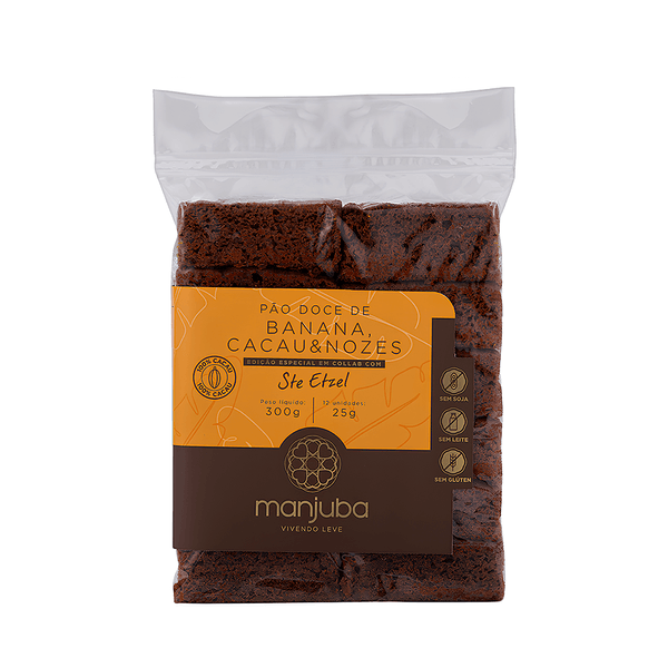 Pão de Banana, Cacau 100% e Nozes Manjuba – 300g