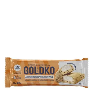 Barra de Proteína Goldko Chocolate Branco Com Cookies + Marshmallow 50g