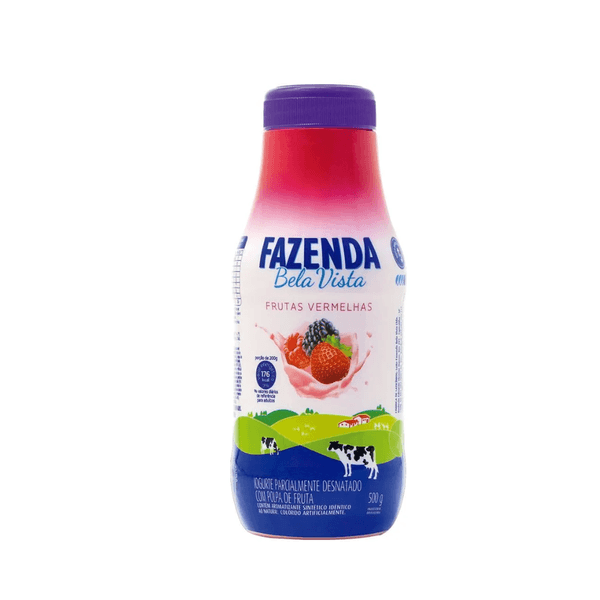 Iogurte Líquido Frutas Vermelhas Fazenda Bela Vista - 500g