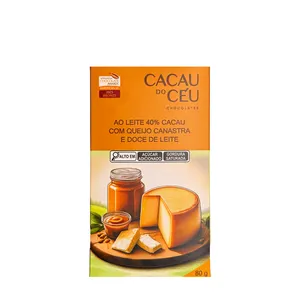 Chocolate 40% Queijo Canastra Doce de Leite Cacau do Céu - 80g