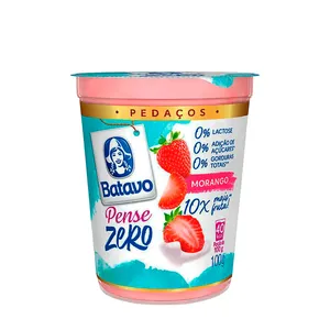 Iogurte Pedaço Fruta Pense Zero Morango Batavo – 100g