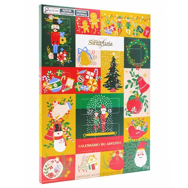 Calendário do Advento Chocolate ao Leite Belga Casa Santa Luzia – 75g