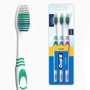 Escova de Dente Oral-B Classic 123 Macia 3 Unidades
