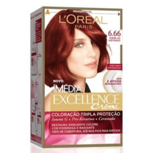 Loreal Coloração Imédia 6.66 Vermelho Intenso
