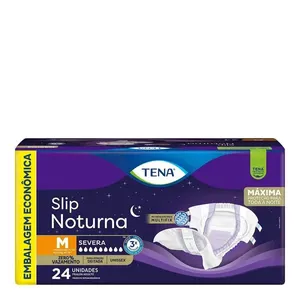 Fralda Geriátrica Tena Slip Noturna M 24 Unidades