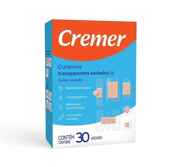 Curativo Cremer Variados 6 Formas 30 unidades CURAT CREMER 30UN VARIADOS 6 FORMAS