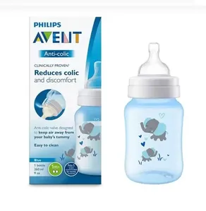 Mamadeira Avent 260ml SCY121/06 Anti-Colic Azul Elefante MAMAD AVENT 260ML SCF821/15-SCY121/06
