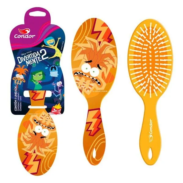 Escova de Cabelo Condor Oval Divertidamente 6894 ESC CAB CONDOR 6894 OVAL DIVERTIDAMENTE