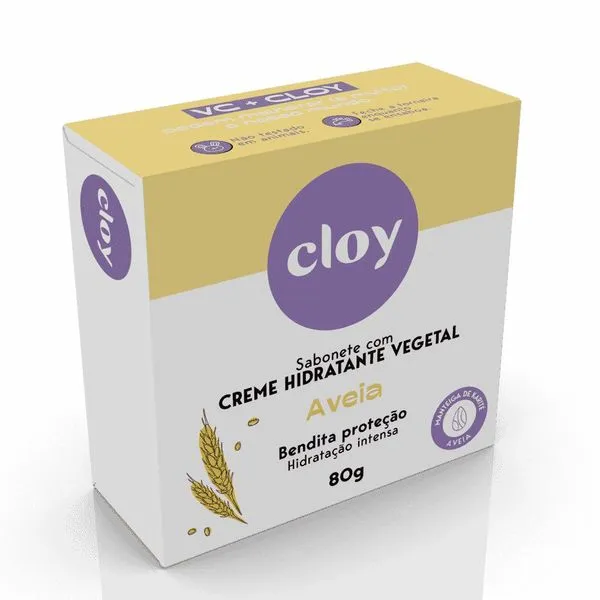 Sabonete Cloy 80g Hidratante Vegetal Aveia SAB CLOY 80G HIDRATANTE VEGETAL AVEIA