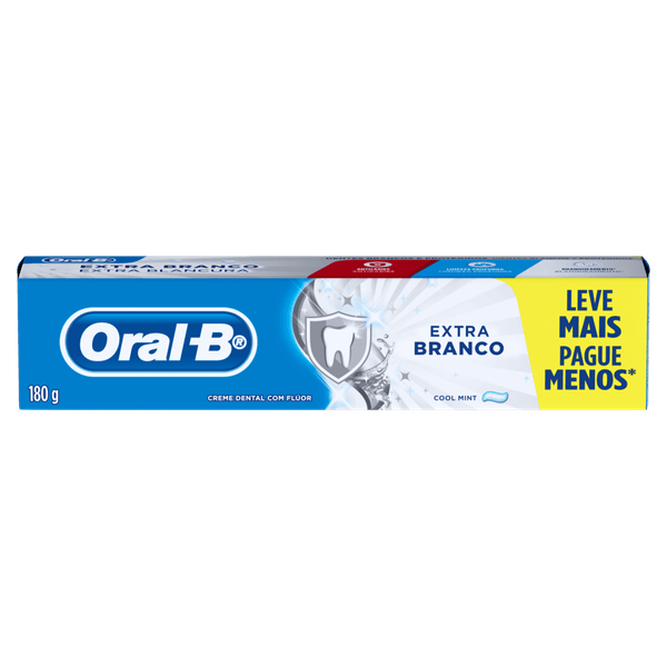 Creme Dental Cool Mint Oral-B Extra Branco Caixa 180g Leve Mais Pague Menos