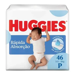 Fralda Huggies Rápida Absorção P 46 Unidades
