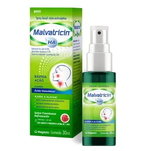Malvatricin HA Spray Framboesa 30ml Megalabs MALVATRICIN HA SPRAY 30ML FRAMBOESA MEGA