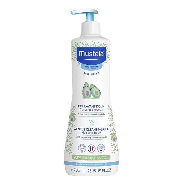 Gel de Banho Mustela Bebê Suave Corpo e Cabelo 750ml MUSTELA GEL LAVANTE 750ML