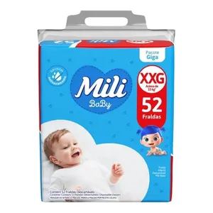 Fralda Mili Baby Giga XXG 52 Unidades FR MILI BABY GIGA XXG 52UN