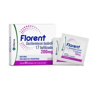 Florent 200mg Sabor Morango Pó para Solução Oral 4 Envelopes 1g