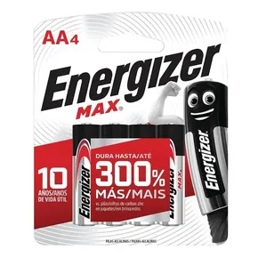 Pilha Palito Alcalina E91BP4 com 4 Energizer