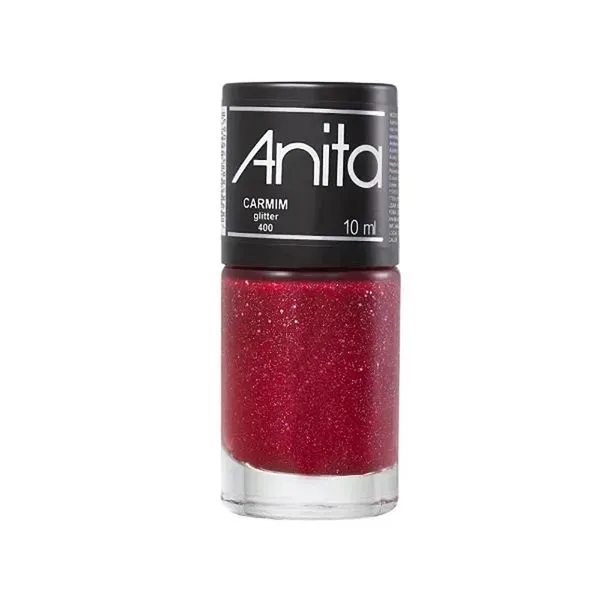 Esmalte Anita Glitter Carmim 10ml ESM ANITA GLITER CARMIM