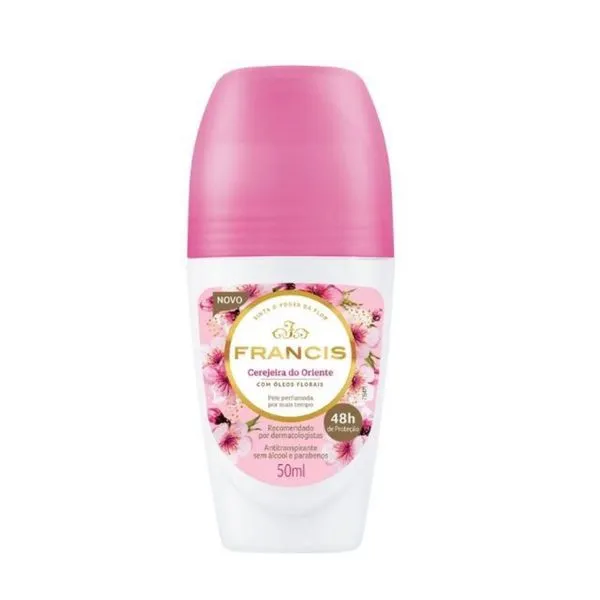 Desodorante Rollon Francis Hydrata 50ml Cerejeira Do Oriente