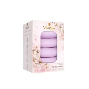 Kit Sabonete em Barra Vivaliv Flor de Ameixa 90g KIT SAB BARRA VIVALIV FLOR DE AMEIXA 90G