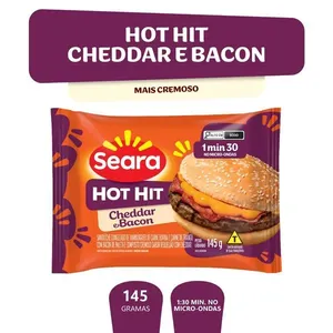 Lanche Seara Hot Hit Cheddar e Bacon 145g