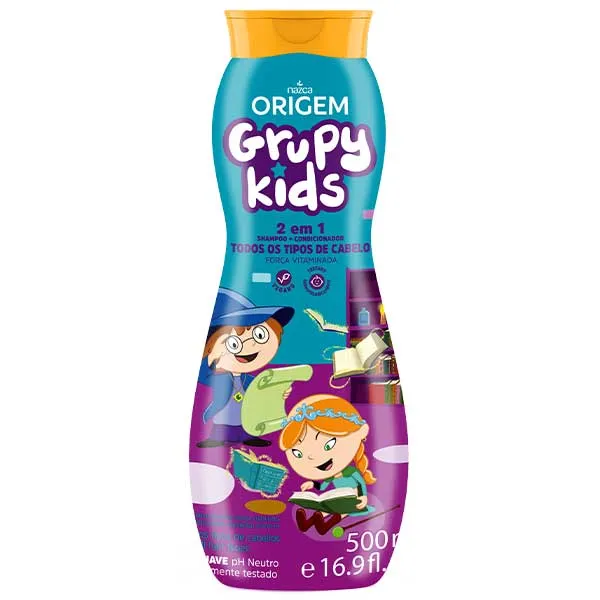 Shampoo Infantil Grupy Kids 2 em 1 Força Vitaminada 500ml SH INF GRUPY KIDS 50