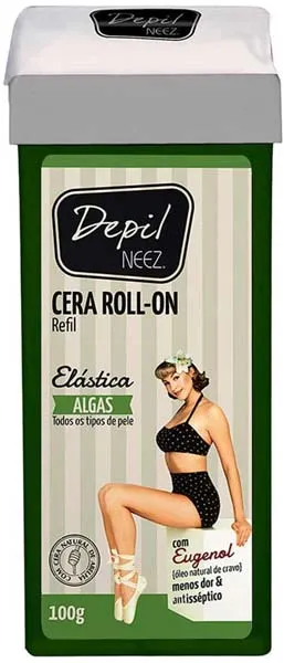 Cera Depilatória Neez Depil Roll-On Algas Refil 100g CERA DEP NEEZ DEPIL ROLL ON 100G ALGAS R