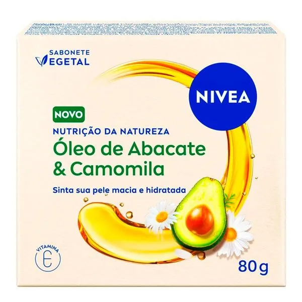 Sabonete Vegetal em Barra Nivea Nutrição Da Natureza Nut Óleo de Abacate & Camomila 80g