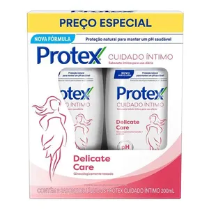 Kit Sabonete Líquido Íntimo Protex Delicate Care 2 Unidades 200ml Cada