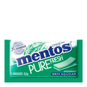 Chiclete Mentos Pure Fresh 3 Camadas Spearmint 8,5g