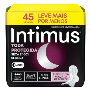 Absorvente Intimus Toda Protegida Noturno Suave Com Abas 45Und