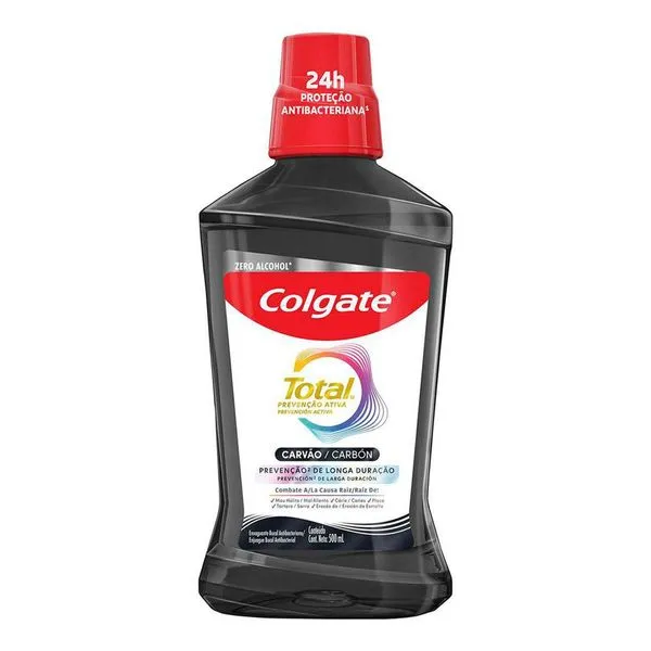 Enxaguante Bucal Multibenefício Colgate Total Carvão Ativado 500ml