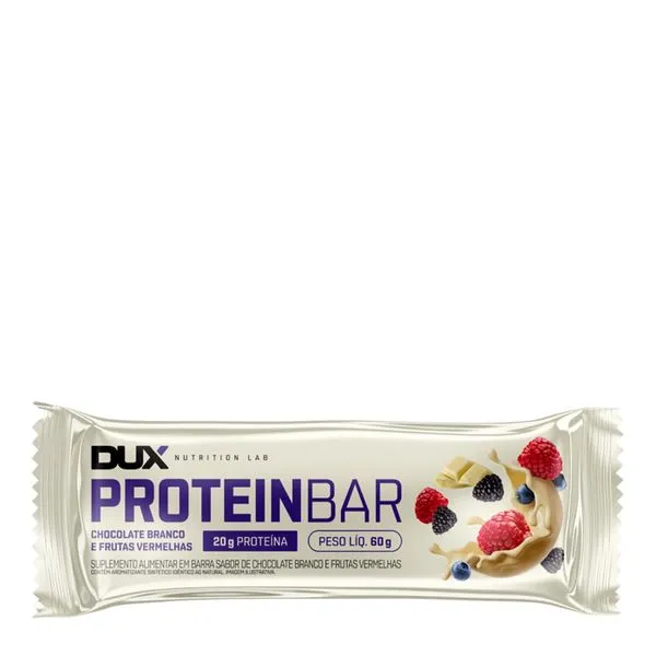 Barra De Proteína Dux Nutrition Lab Chocolate Branco e Frutas Vermelhas 60g