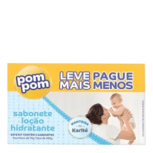 Kit Pom Pom Sabonete 80g 5 Unidades