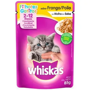 Ração para Gatos Whiskas Filhote Frango 85g