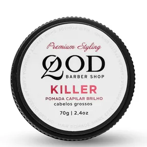 Pomada Capilar QOD Barber Shop Brilho Killer Cabelos Grossos 70g
