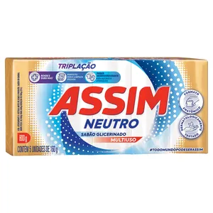 Sabão em Barra Assim Neutro 900g