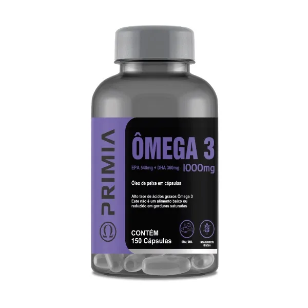Primia Ômega 3 1000mg 150 Cápsulas Catarinense PRIMIA OMEGA 3 1000M