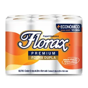 Papel Higiênico Florax Premium Folha Dupla 20m PAPEL HIG FLORAX PREMIUM FOLHA DUPLA 20M
