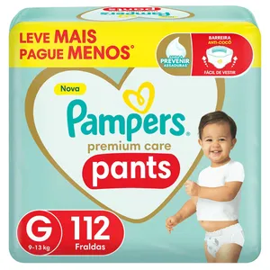 Fralda Pampers Pants Premium Care Roupinha G 112 Unidades
