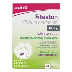 Hepatoprotetor Steaton 300mg 30 Cápsulas