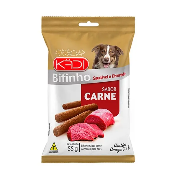 Bifinho Kadi para Cães Carne 55g BIFINHO KADI P/CAES CARNE 55G