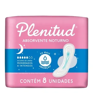 Absorvente Noturno Plenitud Femme para Escapes de Urina 8 Unidades