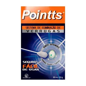 Antiverrugas Pointts Aerossol Dermatológico 80ml + 12 Aplicadores POINTTS ANTI VERRUGAS 12APLIC