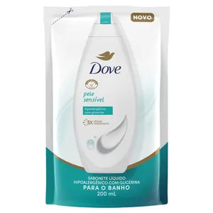 Sabonete Líquido Dove Pele Sensível com Glicerina Refil 200ml
