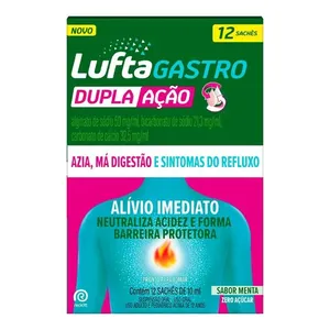 Antiácido Luftagastro Dupla Ação 12 Sachês de 10ml