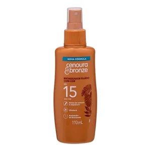 Bronzeador Fluido com Cor FPS 15 Cenoura & Bronze Frasco 110ml Spray
