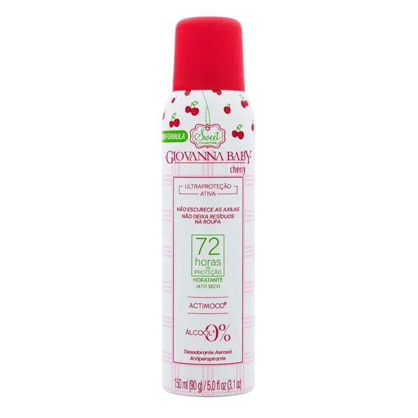 Desodorante Giovanna Baby Cherry 72hrs 150ml Aerossol