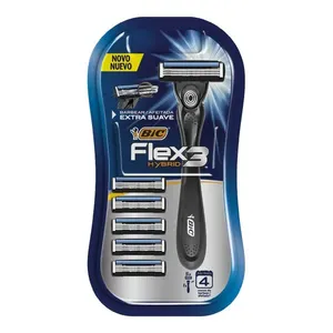 Barbeador Bic Flex 3 Recarregável 1 Cabo + 5 Cartuchos