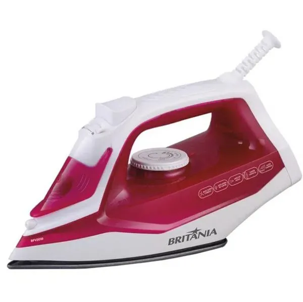 Ferro Britania Seco e Vapor Antiaderente 2000W BFV201 - 63602091  Rosa  220 VOLTS